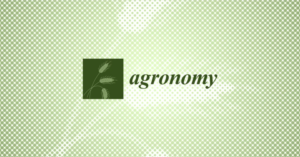 Green background with agronomy logo